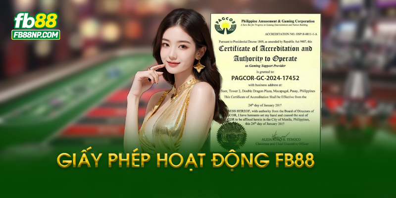 Giấy Phép PAGCOR-GC-2024-17452 Của FB88 Là Gì?
